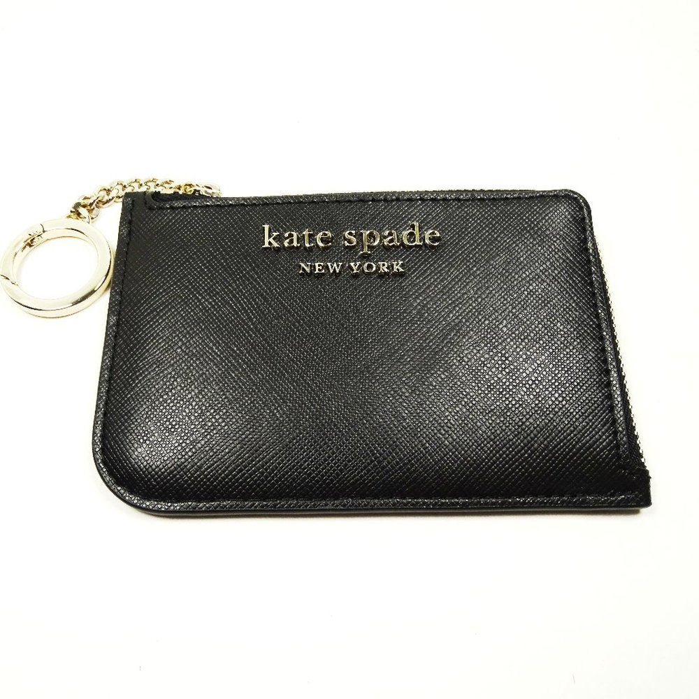 KATE SPADE Cameron Medium Zip Card Holder Black